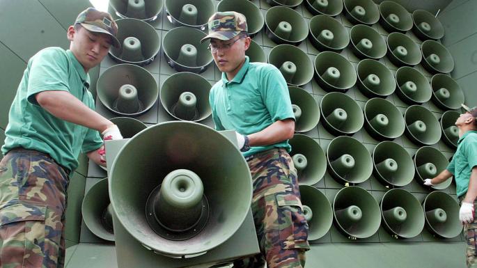 loa phóng thanh tại các đơn vị bộ đội